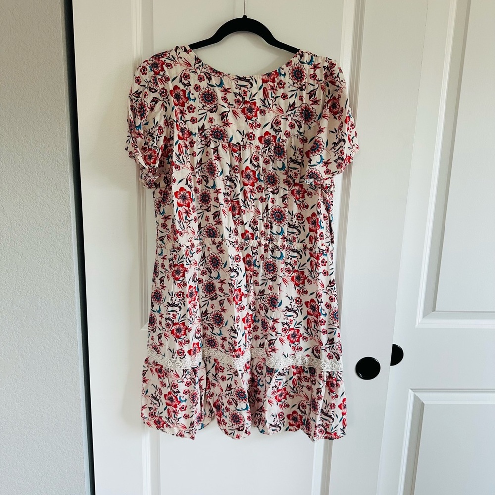 Knox Rose Red and Blue Floral Mini Dress - Picture 2 of 13